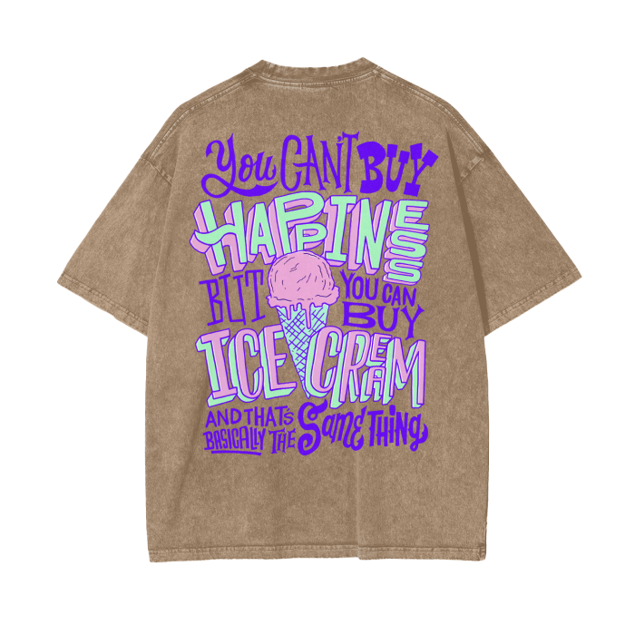 “buy ice cream” acid wash tee
