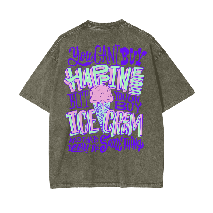 “buy ice cream” acid wash tee