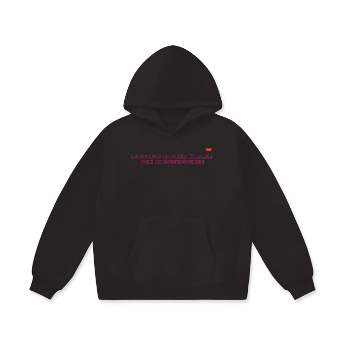 “souls don’t meet by accident” plush hoodie