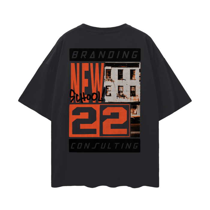 “new school” tee