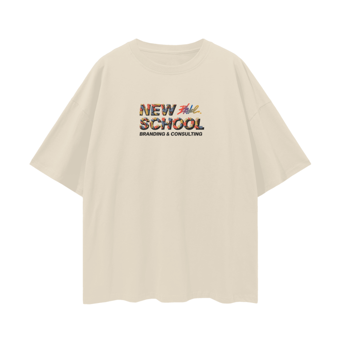 “new school” tee