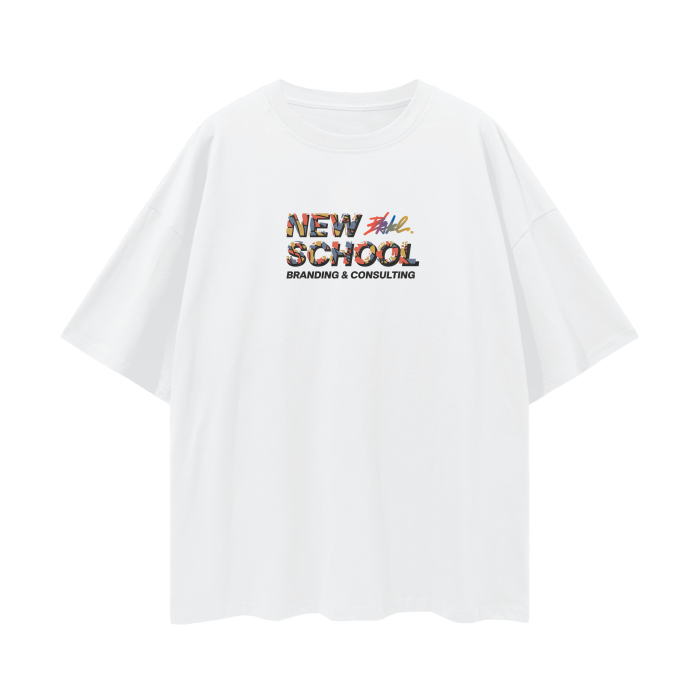 “new school” tee