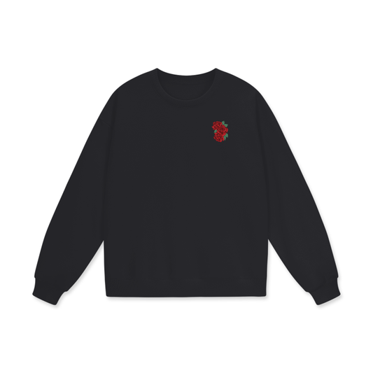 “red rose” crewneck