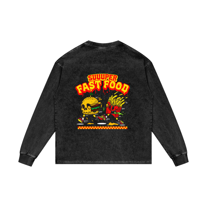 “fast food” longe sleeve tee