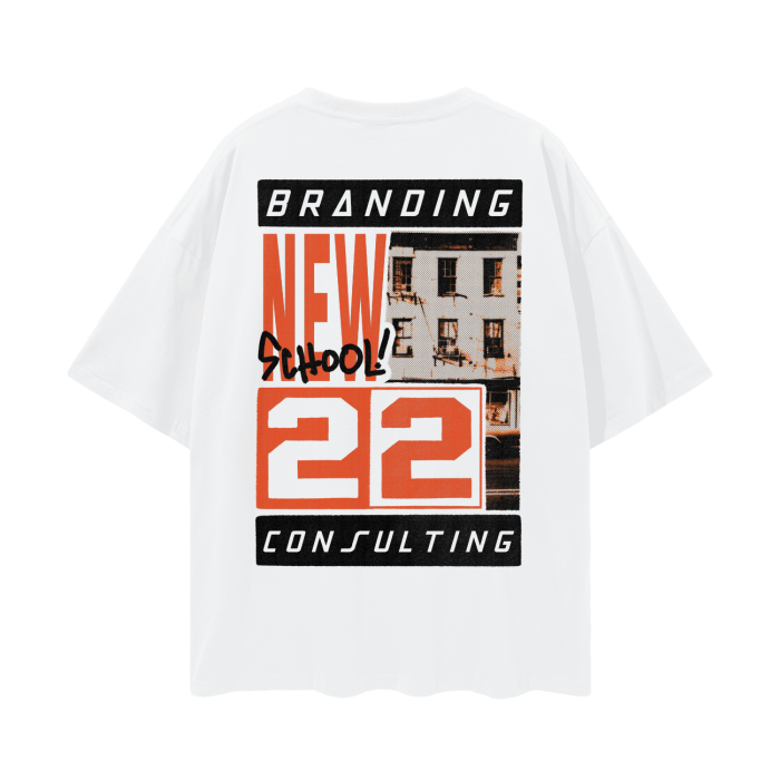 “new school” tee