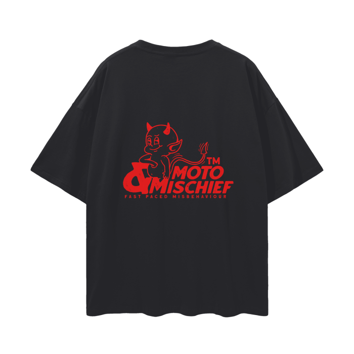 “moto and mischief” tee