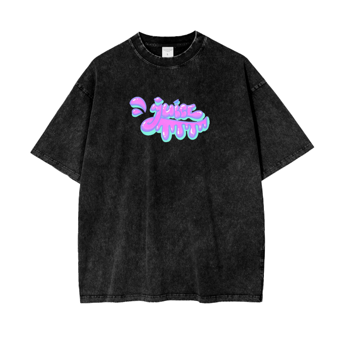 “juice” acid wash tee