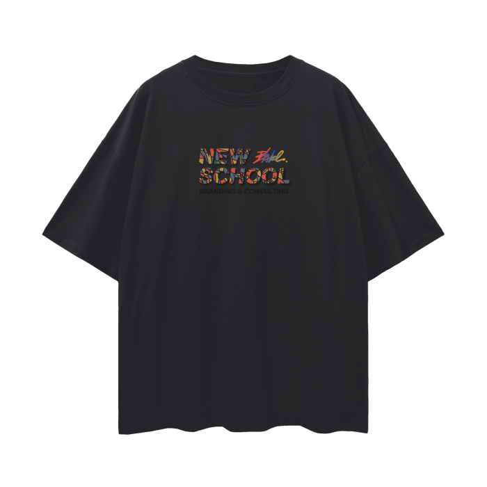 “new school” tee