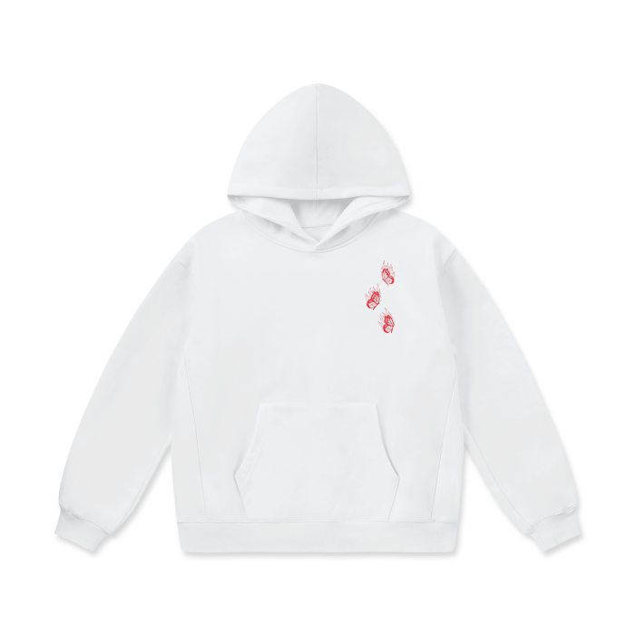 “butterflies” plush hoodie