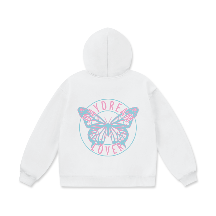 “butterflies” plush hoodie