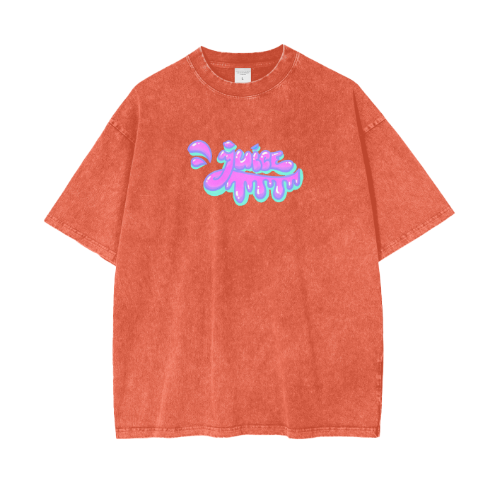 “juice” acid wash tee