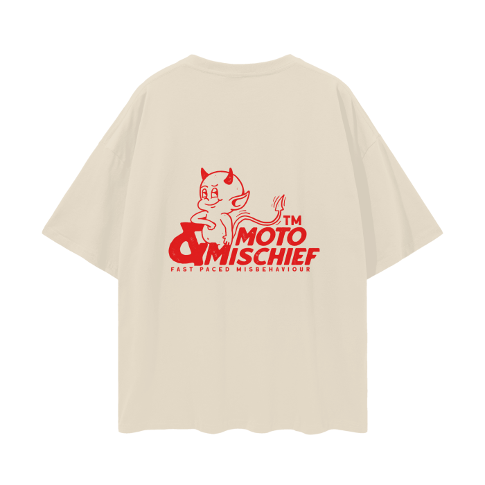 “moto and mischief” tee