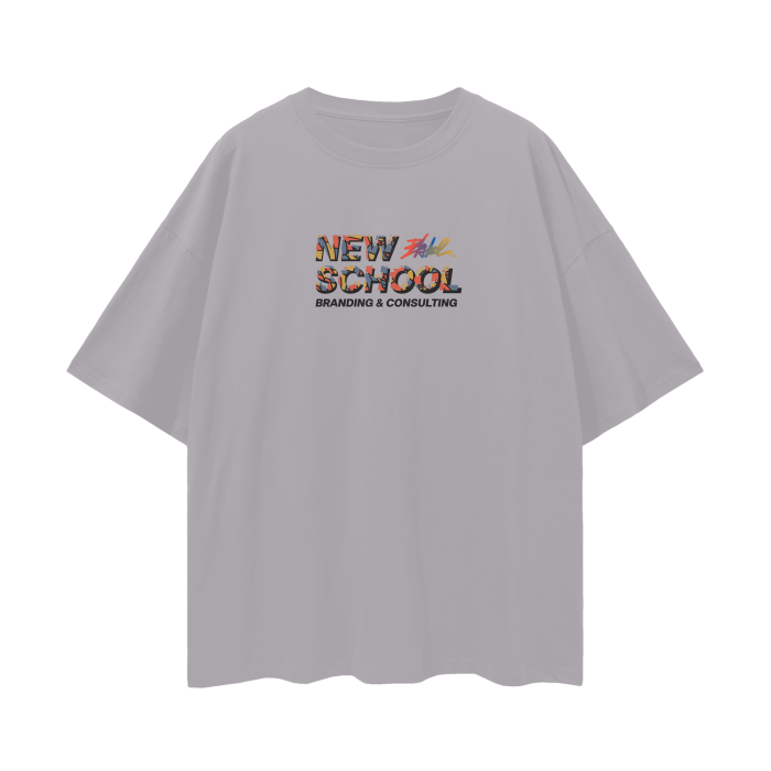 “new school” tee