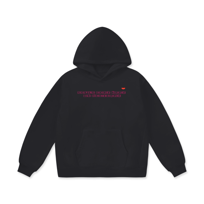 “souls don’t meet by accident” plush hoodie