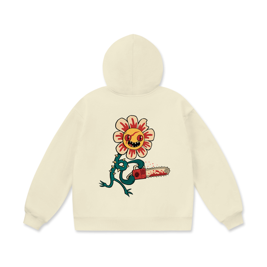 “chainsaw massacre” plush hoodie