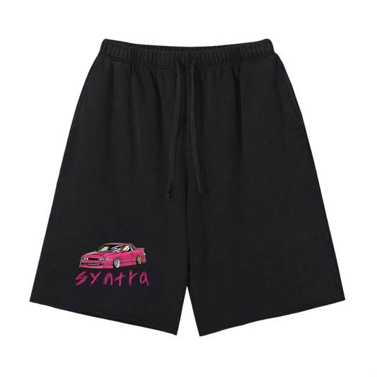 “syntra x JDM” plush fit shorts