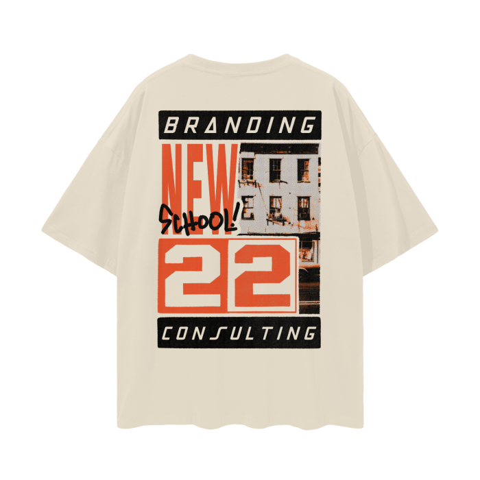 “new school” tee