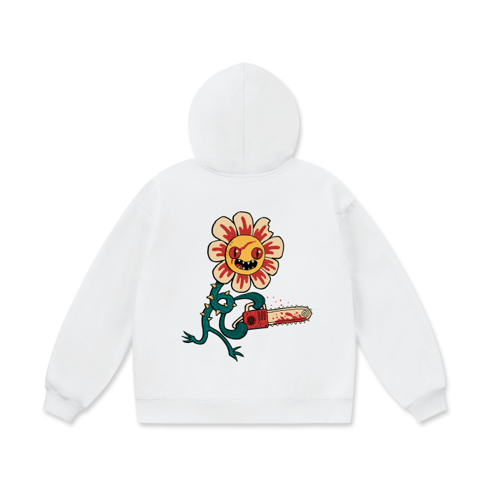 “chainsaw massacre” plush hoodie