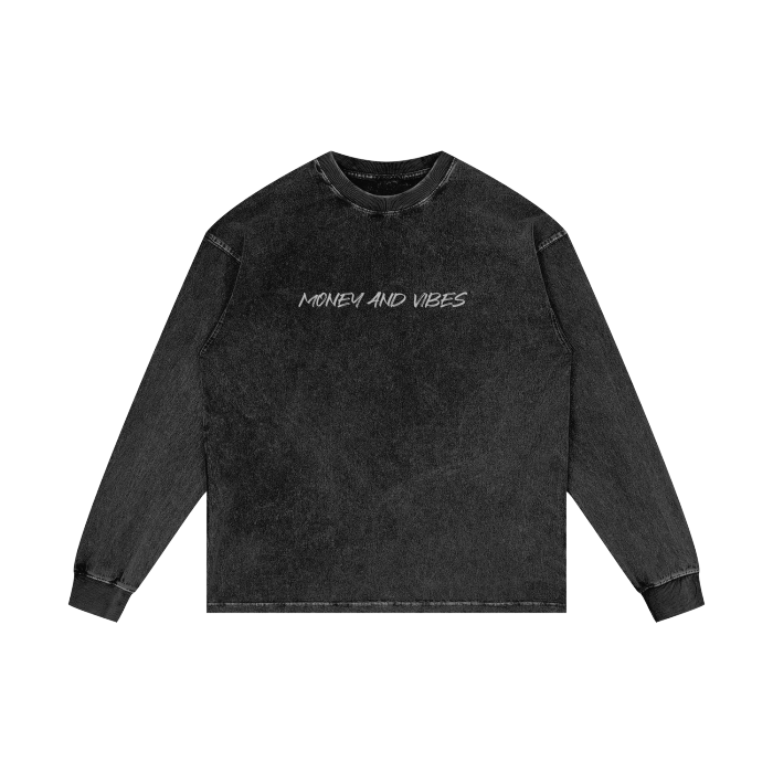 “money and vibes” long sleeve tee