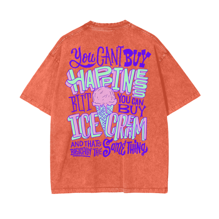 “buy ice cream” acid wash tee
